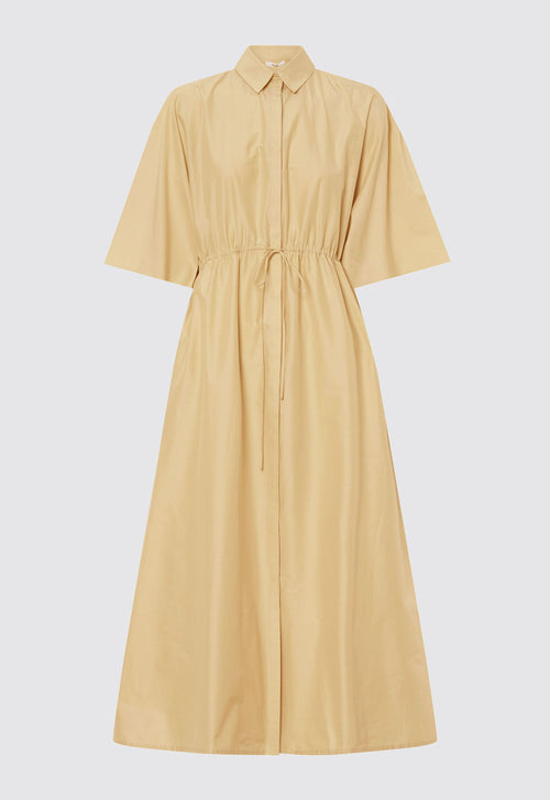 Jac+Jack Palms Cotton Shirt Dress - Loom Gold